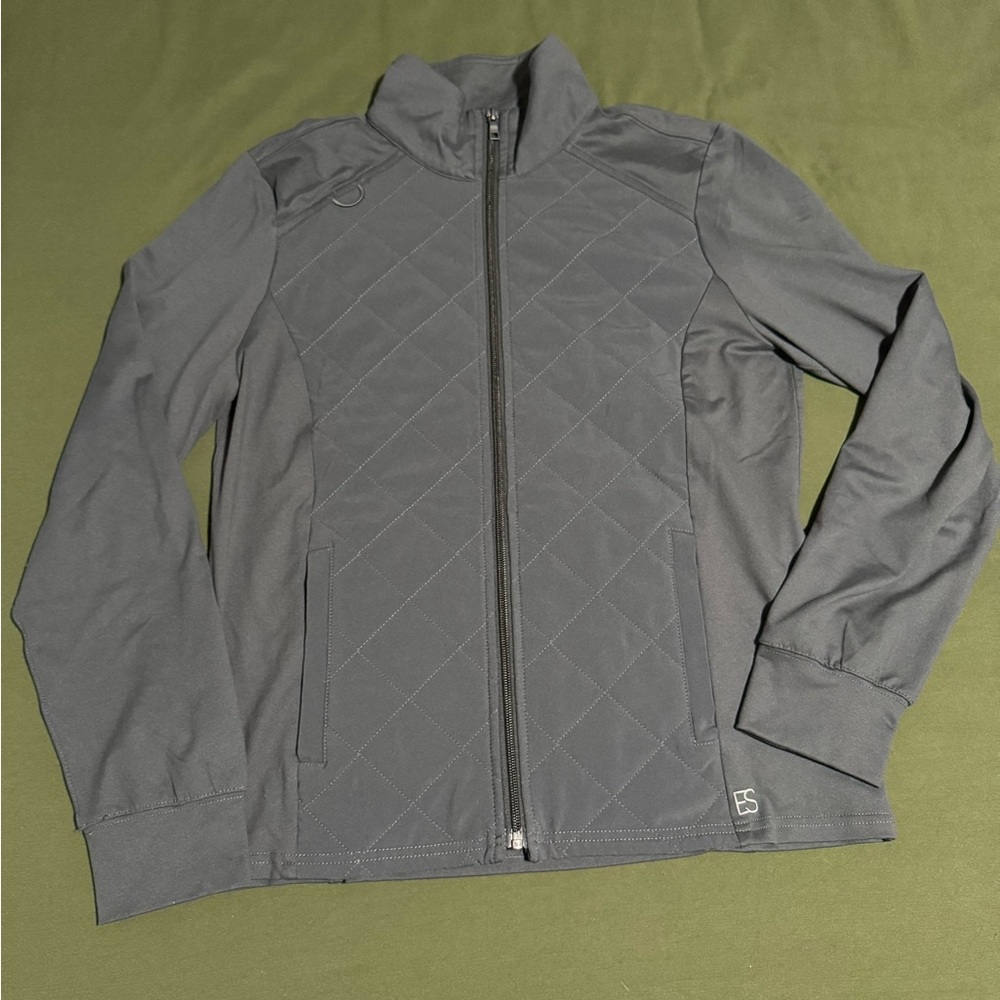 Easy STRETCH Keira Women's 2-Pocket Quilted Long Sleeve Scrub Jacket